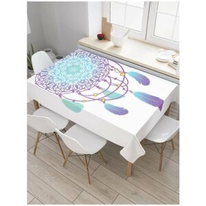 Скатерть прямоугольная JoyArty на кухонный стол "Мандала снов" из оксфорда, 180x145 см