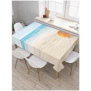 Скатерть прямоугольная JoyArty на кухонный стол "Песчаная ракушка" из оксфорда, 180x145 см