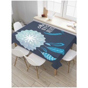 Скатерть прямоугольная JoyArty на кухонный стол "Продолжи мечту" из оксфорда, 120x145 см