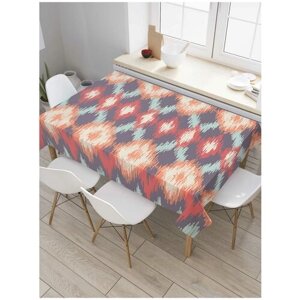 Скатерть прямоугольная JoyArty на кухонный стол "Размытый узор" из оксфорда, 120x145 см