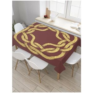 Скатерть прямоугольная JoyArty на кухонный стол "Сплетенный круг" из оксфорда, 120x145 см