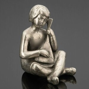 Скульптура "Мальчик с балалайкой", силумин