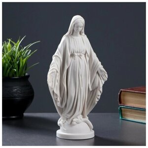 Статуэтка "Дева Мария" 23х12см, белая / мраморная крошка