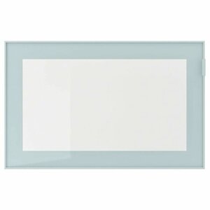 Стеклянная дверь, серо-синий светлый/прозрачное стекло, 60x38 см. 204.887.78