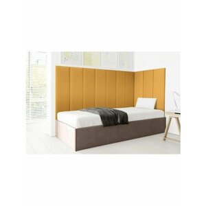 Стеновая панель; мягкая панель; изголовье кровати 30*100 см 2 шт; желтый