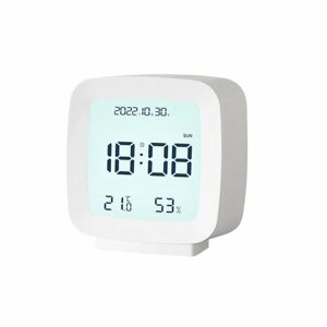 SUI Часы - будильник электронные настольные: термометр, календарь, гигрометр, 7.8 х 8.3 см