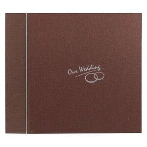 Свадебный фотоальбом, комбинированный альбом на 216 фото 10х15, 15х21, 21х30, wedding, темно-коричневый c блестками GF 5546