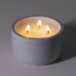 Свеча ароматическая DUSHEVNA "Расслабление", с ароматом лаванды, полыни и эвкалипта, 250мл, 1 шт.