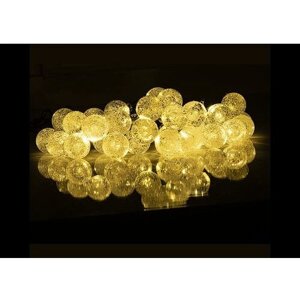 Светильник светодиодный SLR-G05-30Y садовый гирлянда шарики желт. солнечная батарея ФАZА, JAZZWAY 5033368 (1 шт.)