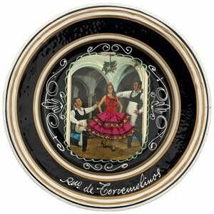 Тарелка декоративная "Фламенко", 24 см, 3D, 2000-2010 гг, ручная роспись, фото, Испания