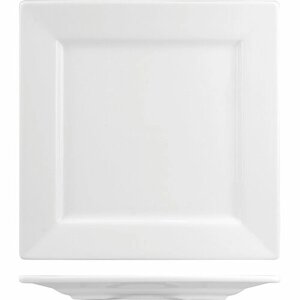 Тарелка квадратная "Кунстверк", 6 шт, фарфор, диаметр 24.3 см