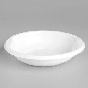 Тарелка одноразовая суповая Белая 3 мл 50 шт