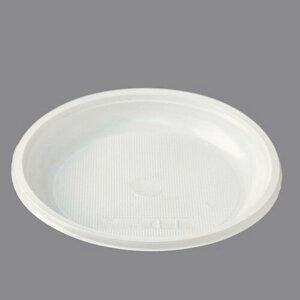 Тарелка пластиковая "Белая" 167 мм (100 шт)