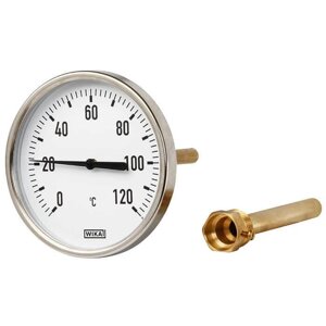 Термометр биметаллический осевой A50.10.100 0.120С 1/2' L1=100x9мм алюминий, кл. 2.0 36523042 WIKA (6шт)