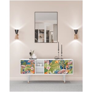 ТВ-Тумба - STORYZ - T5 Sweet Flamingo, 150 x 69 x 41 см, Белый