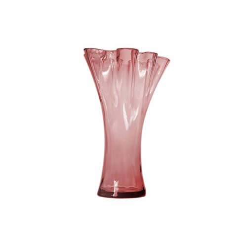 Ваза Royal Crown Artesania розовая, 30см, стекло