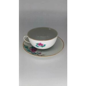 Винтажная чайная пара, чашка и блюдце, Старый Китай