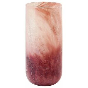 Высокая ваза болле роза, стеклянная, розовая, 42 см, EDG 103474-51