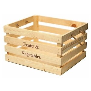 Ящик для овощей и фруктов, 40 x 30 x 20 см, деревянный