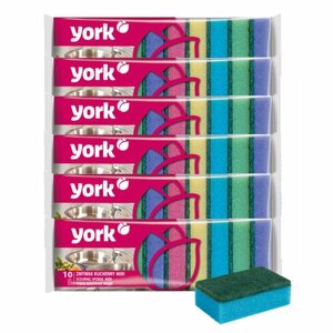 YORK Губки 10шт (6 упаковок в наборе)