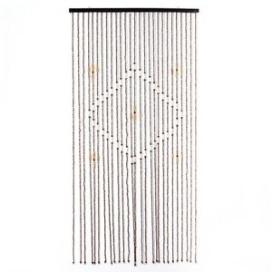 Занавеска декоративная деревянная «Ромб», 90175 см, 27 нитей