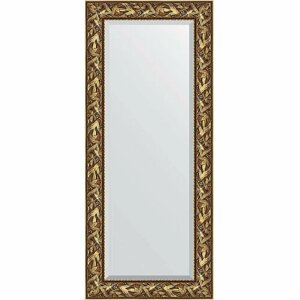 Зеркало Evoform Exclusive 149х64 BY 3545 с фацетом в багетной раме - Византия золото 99 мм