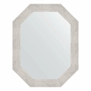 Зеркало настенное Polygon EVOFORM в багетной раме серебряный дождь, 57х72 см, для гостиной, прихожей, кабинета, спальни и ванной комнаты, BY 7086