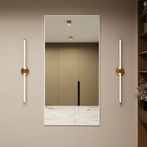 Зеркало в алюминиевой раме настенное ONE MIRROR, 170х80 см. Белое