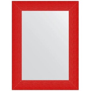 Зеркало в багетной раме - красная волна 89 mm (60x80 cm) (EVOFORM)