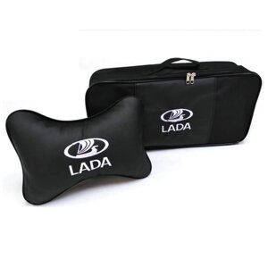 67762 Подарочный набор: сумка для набора ТО, подушка на подголовник LADA