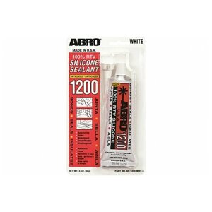 ABRO Герметик силиконовый 1200 ABRO, белый, 85 г SS-1200-3-WH