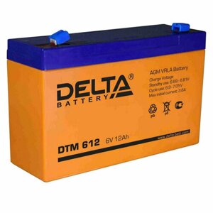 Акб DTM 12 а/часа DELTA DTM-612 6в 151/50/100мм тяговый DTM612