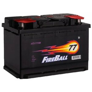 Аккумулятор автомобильный Fire Ball 77 А/ч 670 А обр. пол. Евро авто (278x175x190)