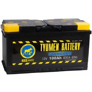 Аккумулятор автомобильный TYUMEN BATTERY STANDARD 100 А/ч 830 А обр. пол. Евро авто (352x175x192)