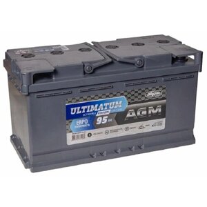 Аккумулятор автомобильный Ultimatum AGM 95 А/ч 850 А обр. пол. Евро авто (353х175х190)