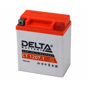 Аккумулятор мото Delta CT 1207.1 7Ач 100А (114x70x132)