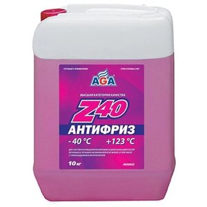 Антифриз AGA красный (40/123) готовый 10 кг AGA AGA003Z | цена за 1 шт