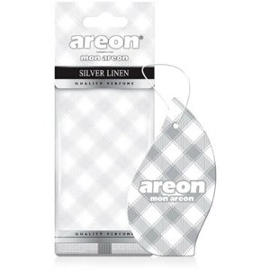 Ароматизатор подвесной картон AREON MON AREON Silver Linen (прессованный картон/елка/елочка/освежитель), 704-043-339