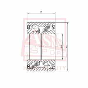 ASVA DACM40750037 Подшипник ступичный с магнитным кольцом абс