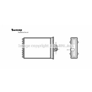 AVA OL6217 Радиатор отопителя Opel Vectra B Saab 9-5