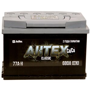 Автомобильный аккумулятор АкТех Classic ATC 77-З-R, 278х175х190, полярность обратная