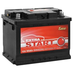 Автомобильный аккумулятор Extra Start 6СТ-60N R+L2), 242х175х190, полярность обратная