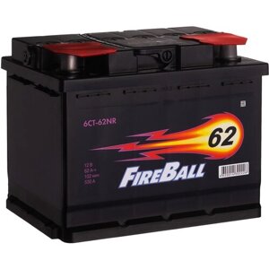 Автомобильный аккумулятор FireBall 62 Ач (0) 6СТ-62NR, 530 A