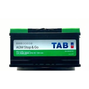 Автомобильный аккумулятор TAB AGM Stop&Go 6СТ-95.(0) Обратная полярность
