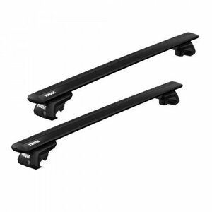 Багажник Thule WingBar EVO на крышу автомобиля Volkswagen Golf Plus 2005-2014 г. на стандартный рейлинг (черная крыловидная дуга)