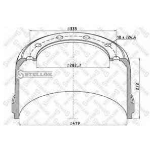 Барабан тормозной Stellox 85-00052-SX