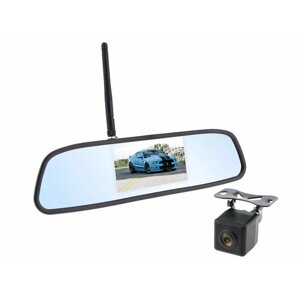 Беспроводная камера заднего вида с монитором 4.3 дюйма в зеркале MasterPark 705-WZ - камера и монитор заднего хода