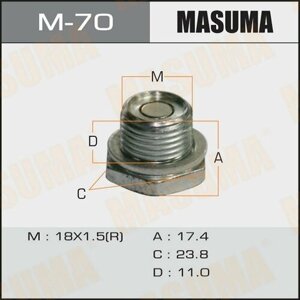 Болт маслосливной с магнитом M70