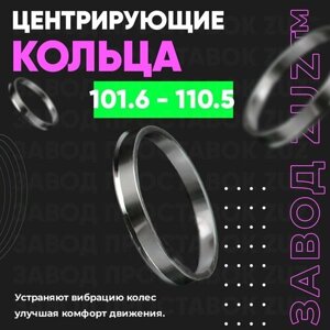 Центровочные кольца для дисков 101.6 - 110.5 (алюминиевые) 4шт. переходные центрирующие проставочные супинаторы на ступицу