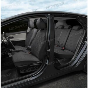 Чехлы для Хонда ЦРВ 3 (2007-2012) / Премиум авточехлы на сиденья Honda CR-V III, темно-серый